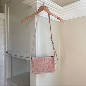 Madewell Shearling Leather Crossbody Bag